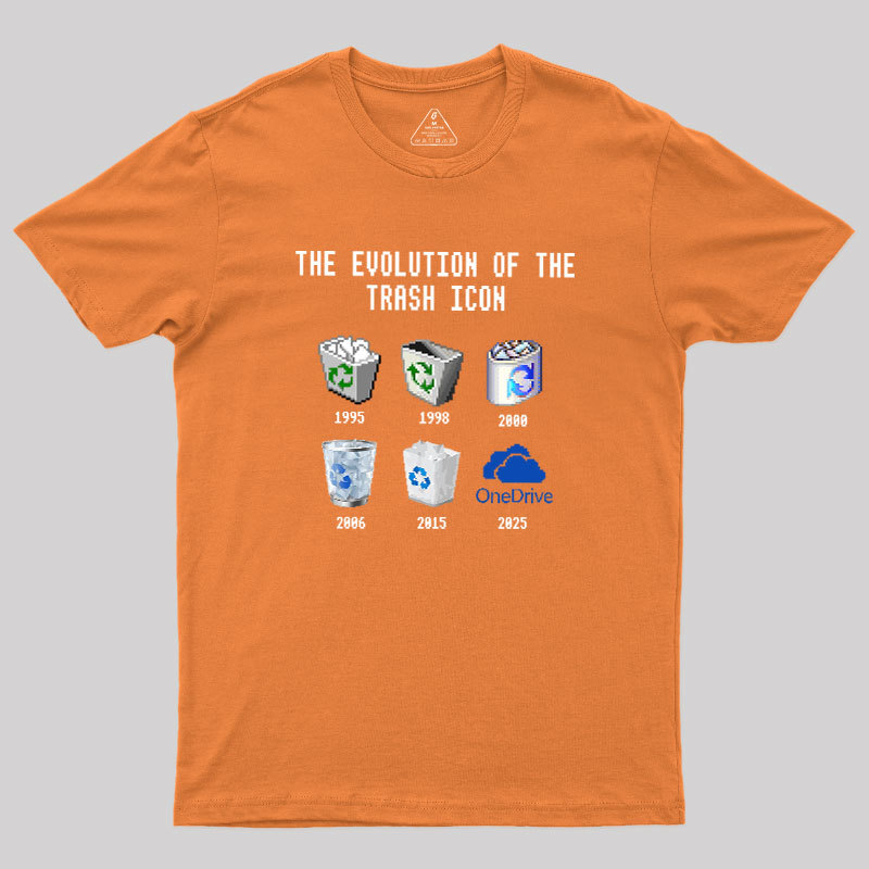 The Evolution of the Trash Icon Geek T-Shirt