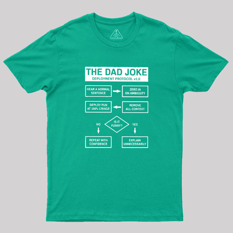 Dad Jokes Cringe Deployment Protocol Geek T-Shirt