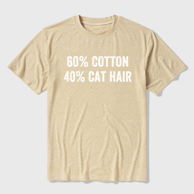60 Cotton 40 Cat Hat Ultra Soft Heather Tee