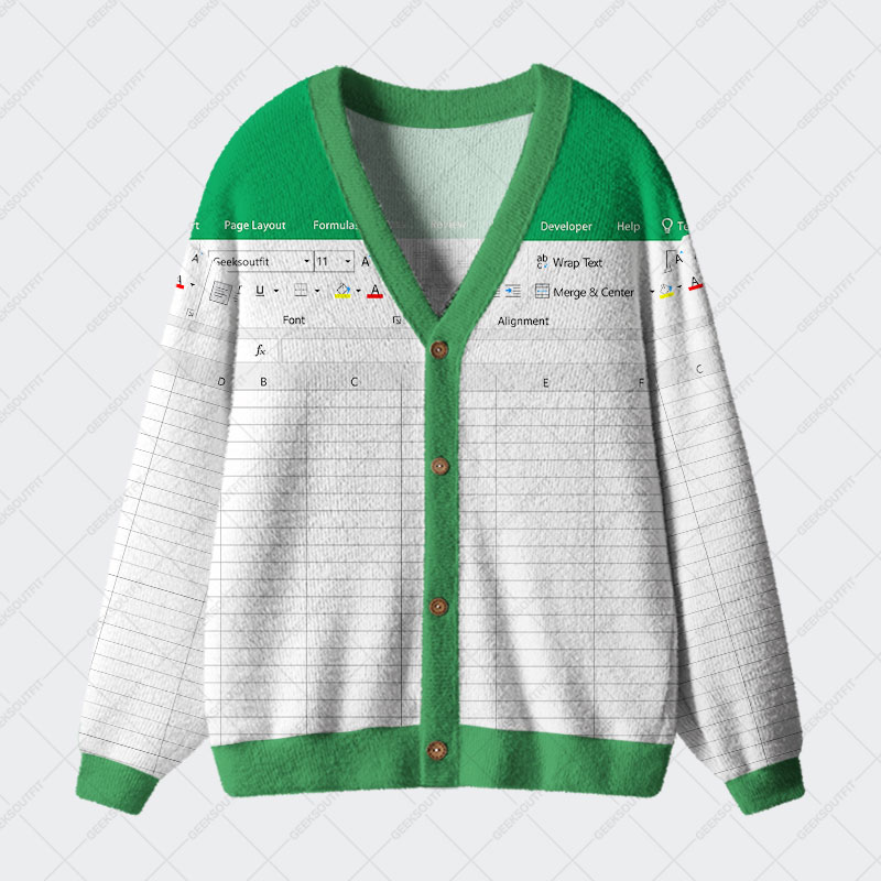 GEEK OUT STORE ニット Geeksoutfit Excel Funny Geek Ugly Cardigan Sweaters for Sale