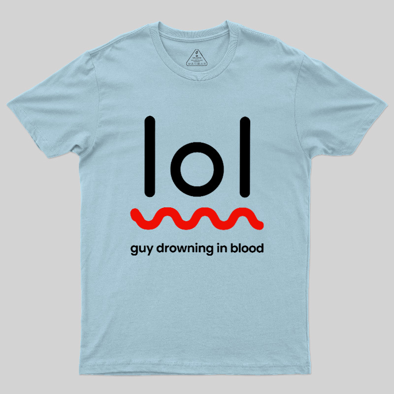 Guy Drowning In Blood Geek T-Shirt