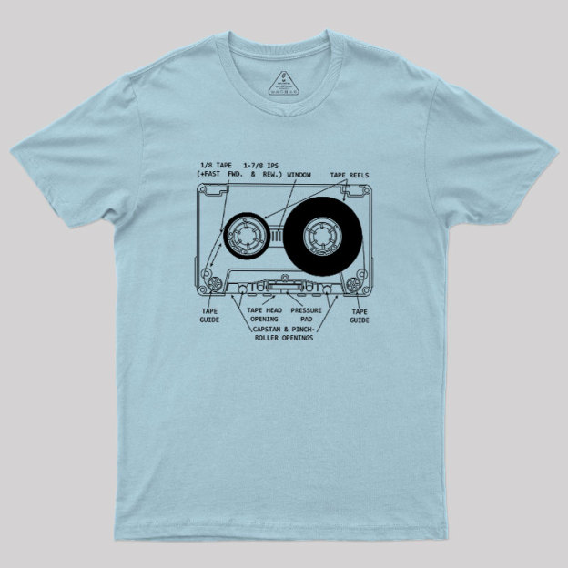 Anatomy of a Cassette Tape Geek T-Shirt