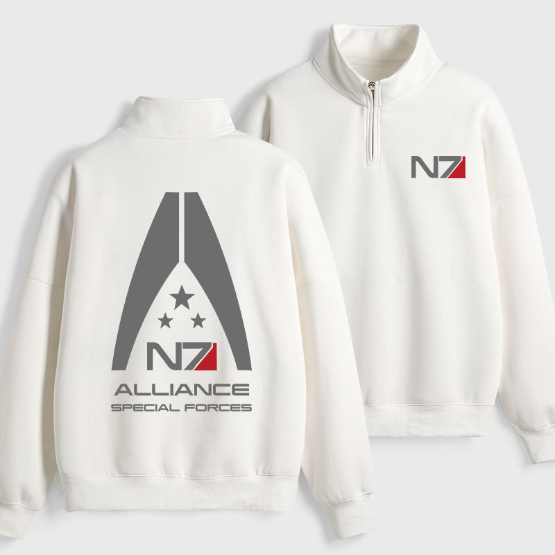 Video Games N7 Geek Fleece Quarter-Zip Pollover