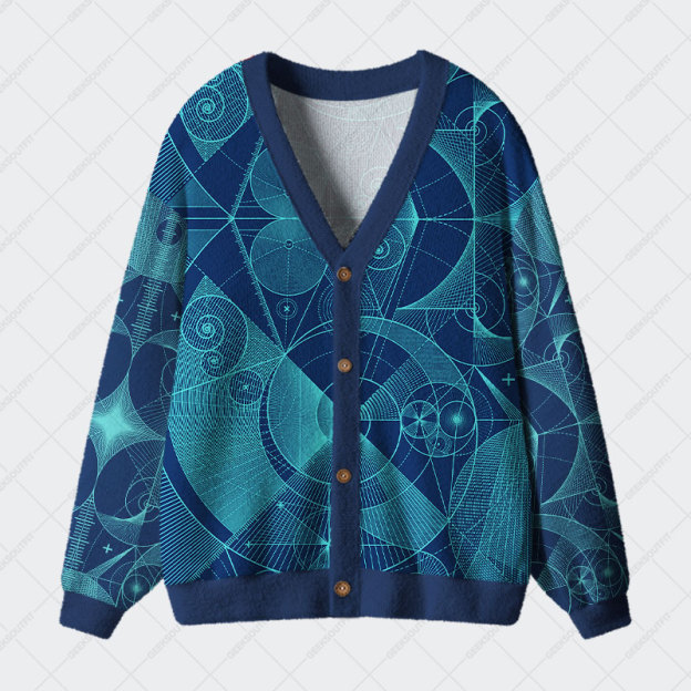 The Beauty of Geometric Shapes Geek Ugly Cardigan Sweaters 