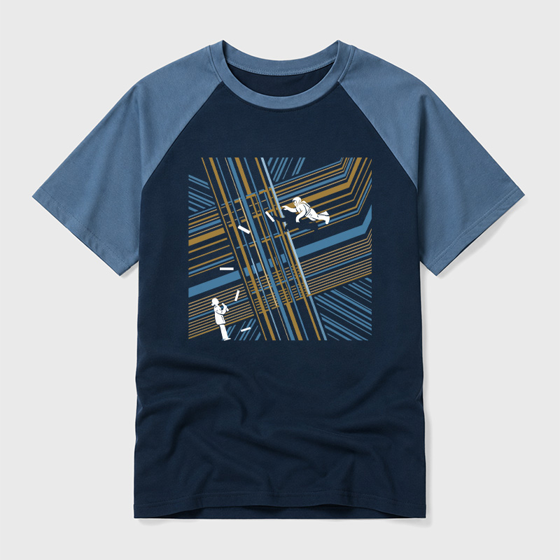 Library of Time Geek Retro Raglan T-Shirt