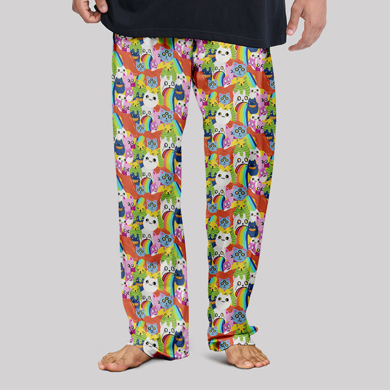 Exploding Cat Geek Loungewear Pants