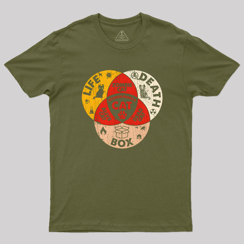 Schrodinger's Cat Venn Diagram Geek T-Shirt