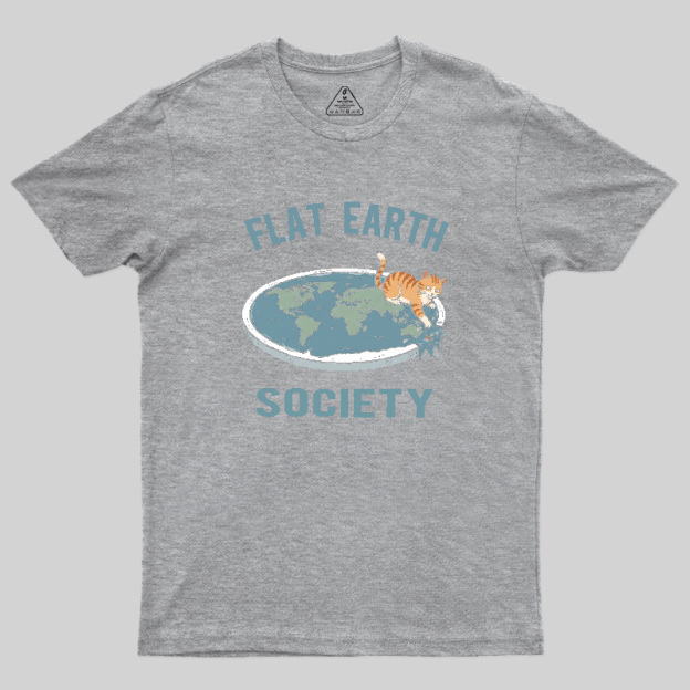 Cat Edge of the World Geek T-Shirt