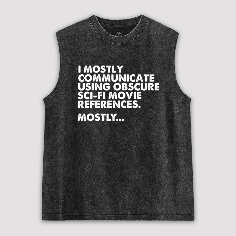 Sci-fi Movie Reference Unisex Washed Tank