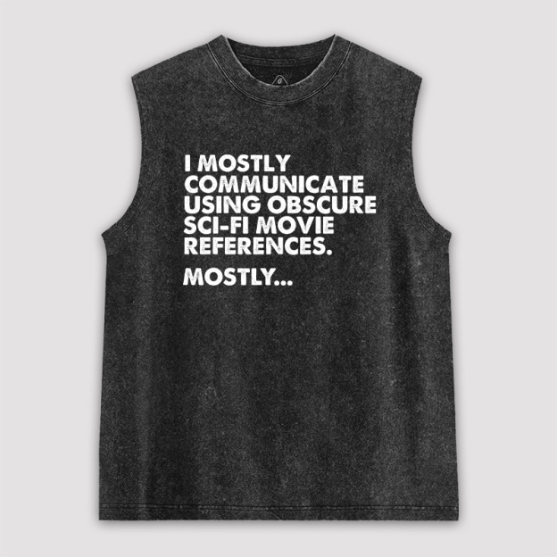 Sci-fi Movie Reference Unisex Washed Tank