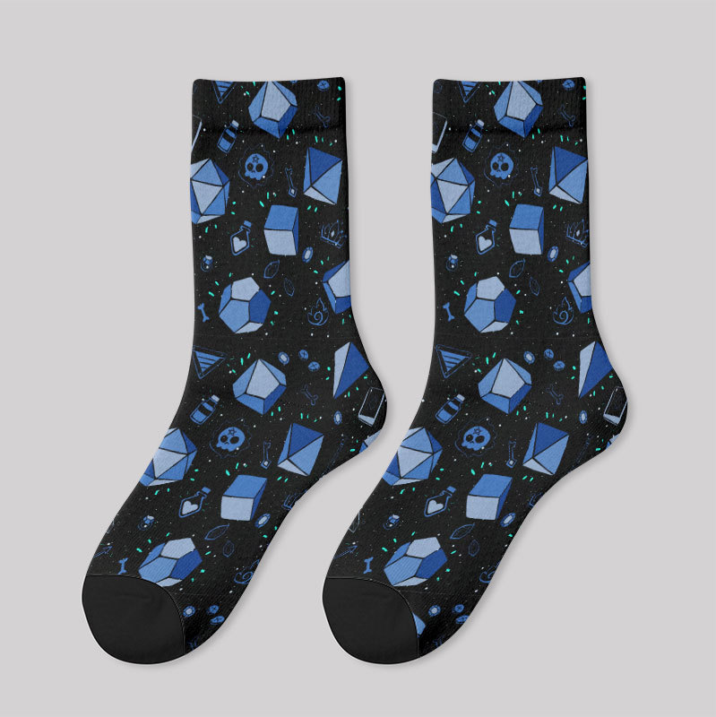 Scifi Dice And Death Men's Socks