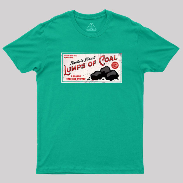 Santa's Coal Vintage Ad Geek T-Shirt