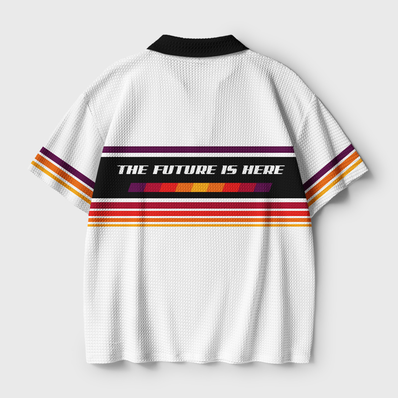 The Future Is Here Geek Crochet Polo Shirt