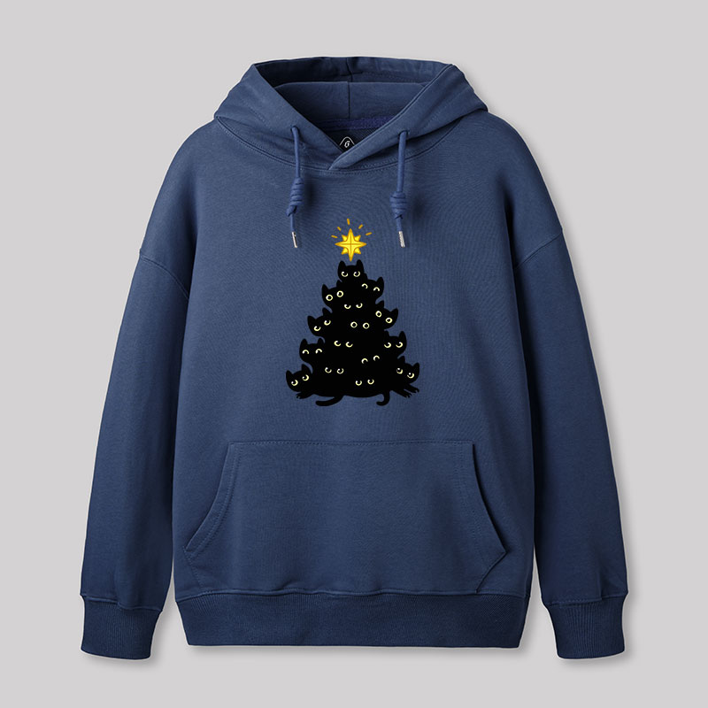 Meowy Christmas Geek Hoodie