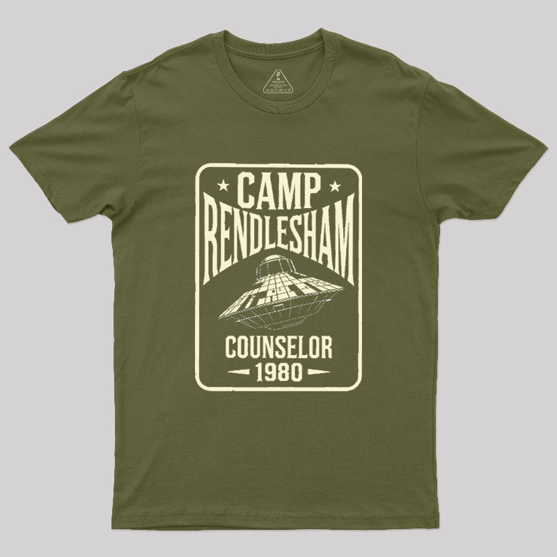 Camp Rendlesham Counselor 1980 UFO Geek T-Shirt