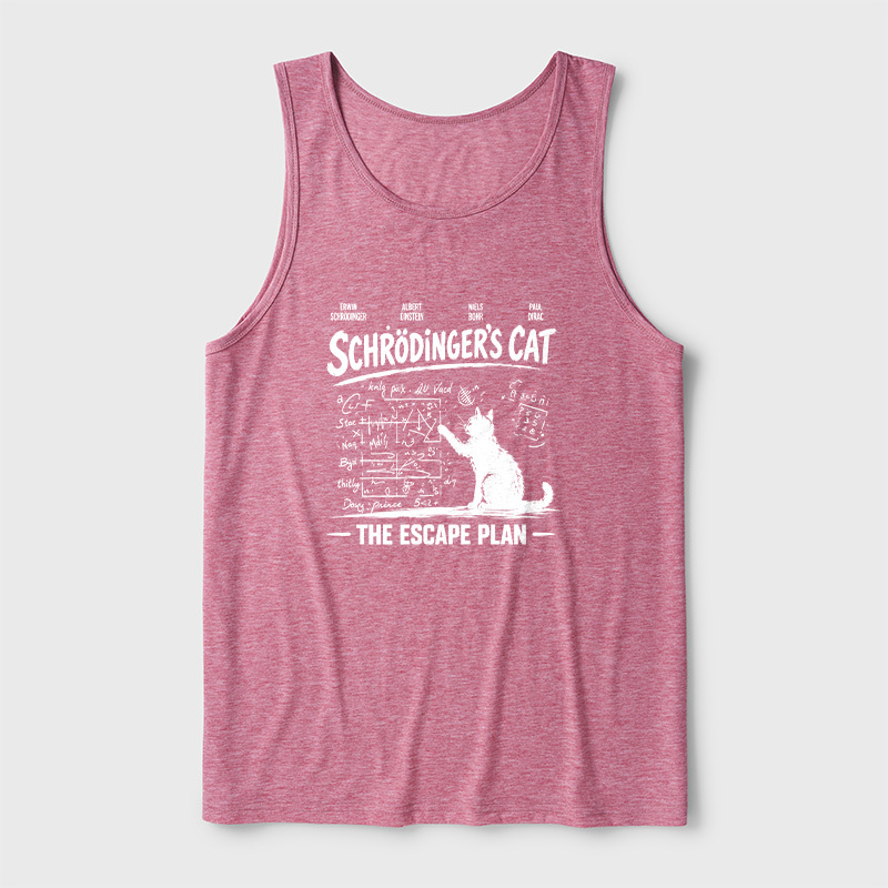 Schrodinger's Cat Escape Plan Interesting Physics Science Ultra Soft Heather Tank