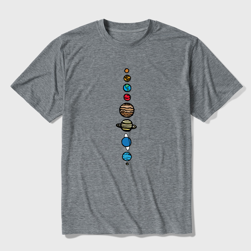 Space Nerd Planets Ultra Soft Heather Tees