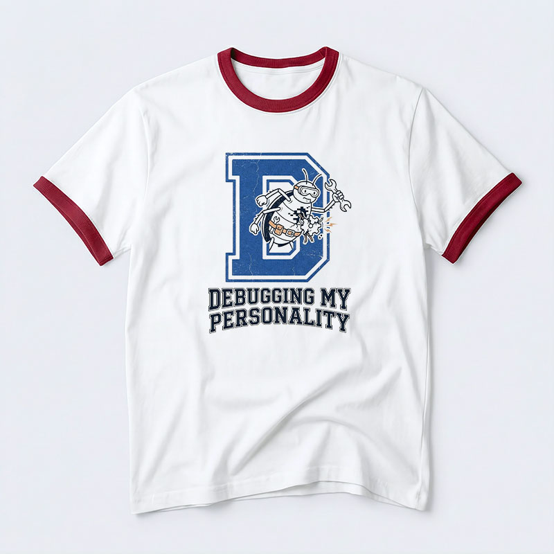 Debugging My Personality Geek Retro Ringer T-Shirt