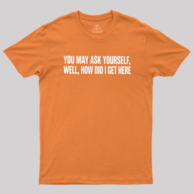 You May Ask Yourself Well How Did I Get Here Geek T-Shirt