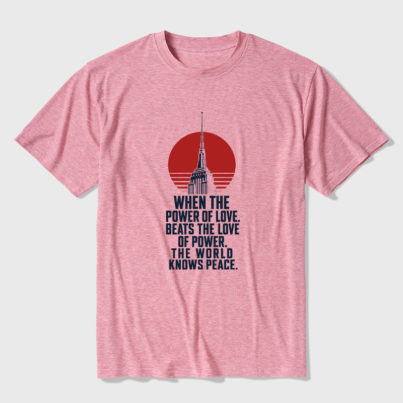 Love Over Power Ultra Soft Heather Tees