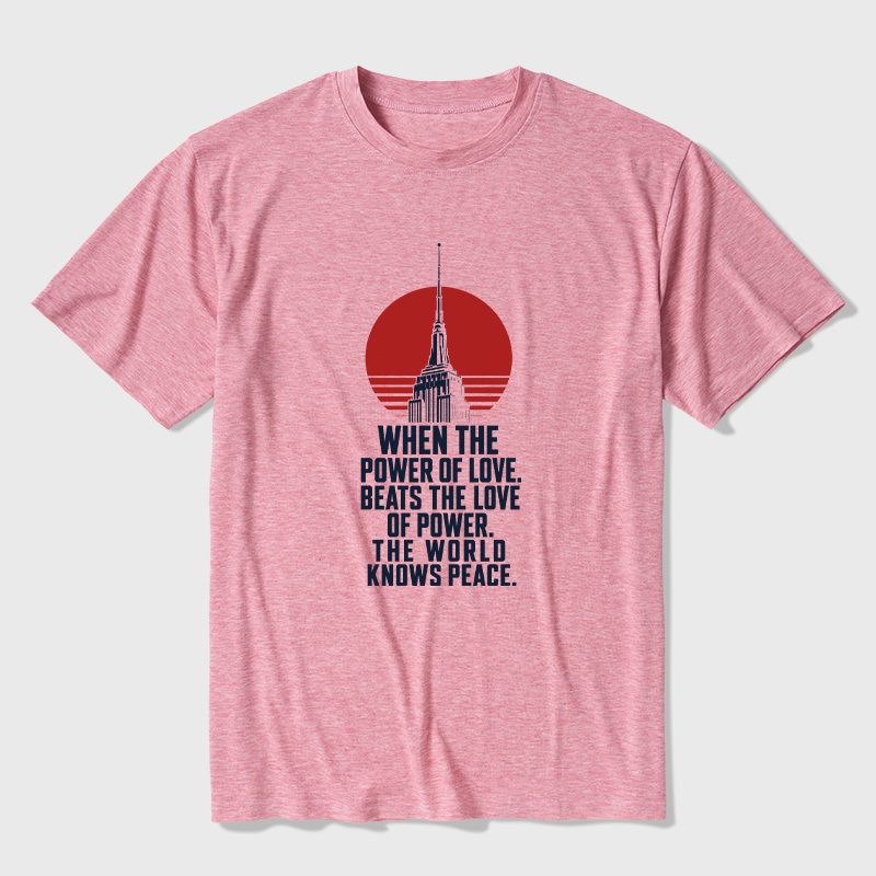 Love Over Power Ultra Soft Heather Tees