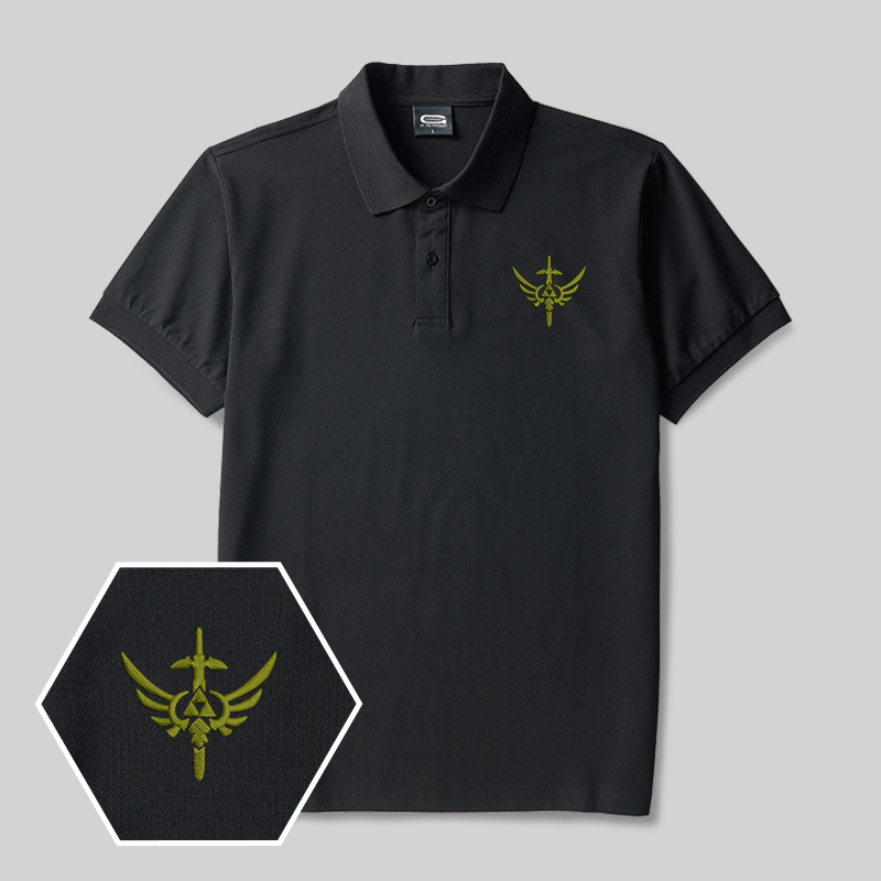 Retro Zelda Geek Embroidered Polo Shirts