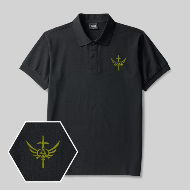 Retro Zelda Geek Embroidered Polo Shirts