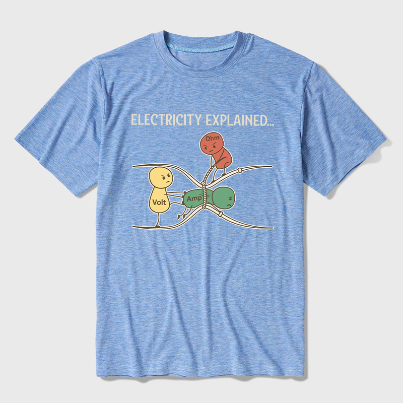 Electricity Explained Ultra Soft Heather Tee
