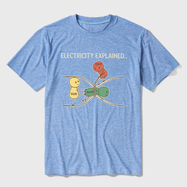 Electricity Explained Ultra Soft Heather Tee