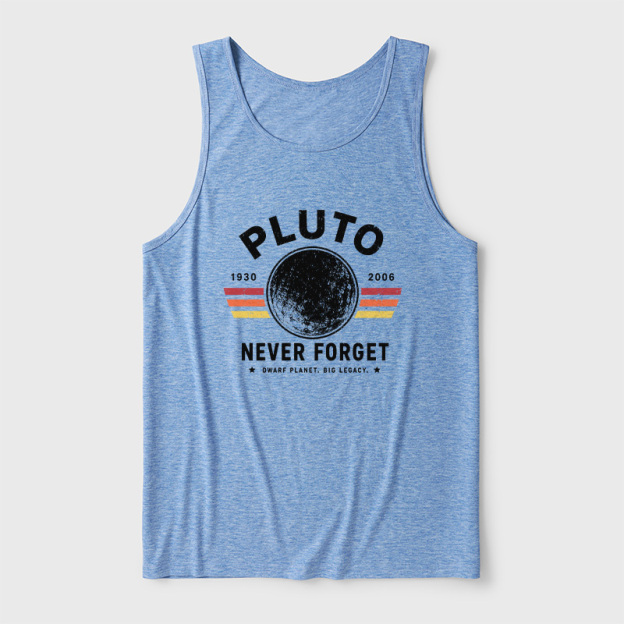 Never Forget Pluto Retro Style Ultra Soft Heather Tank
