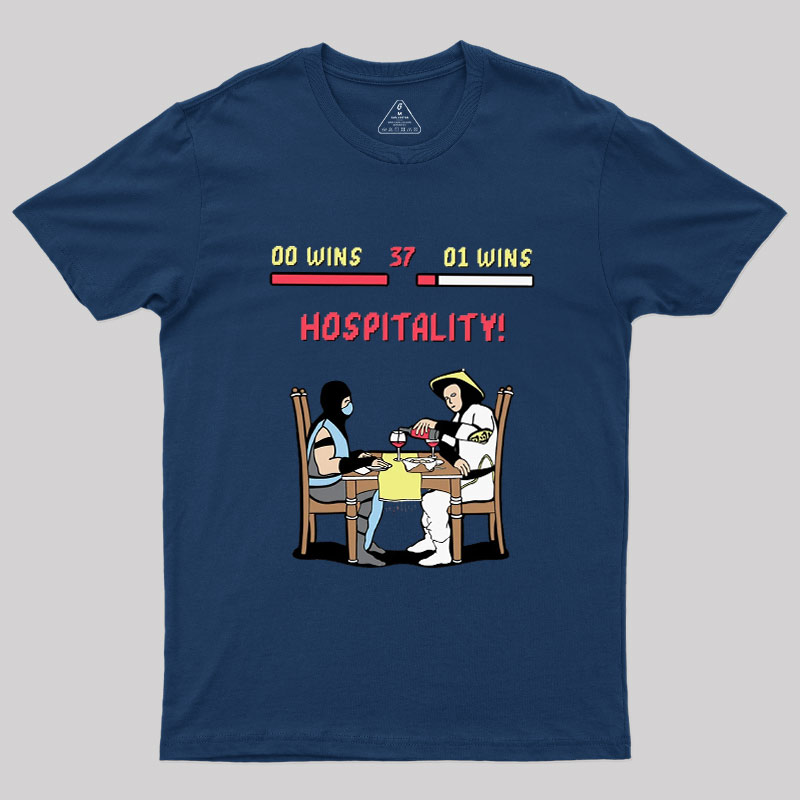 Fighting Game Rivals At Dinner Geek T-Shirt