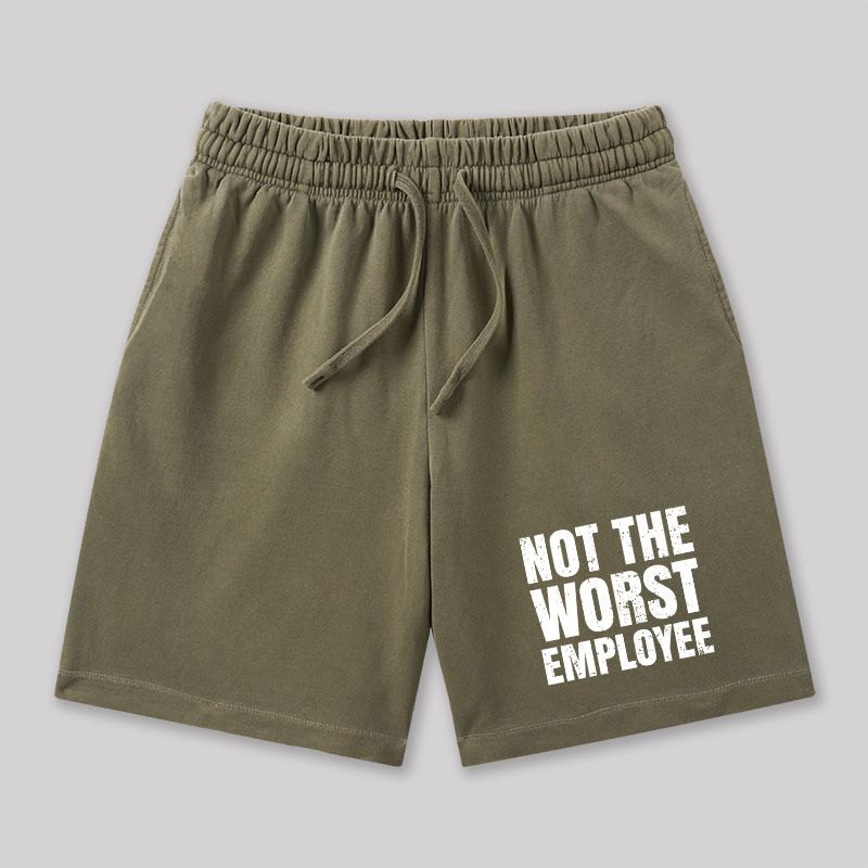 Not The Worst Emplogee Geeky Washed Shorts
