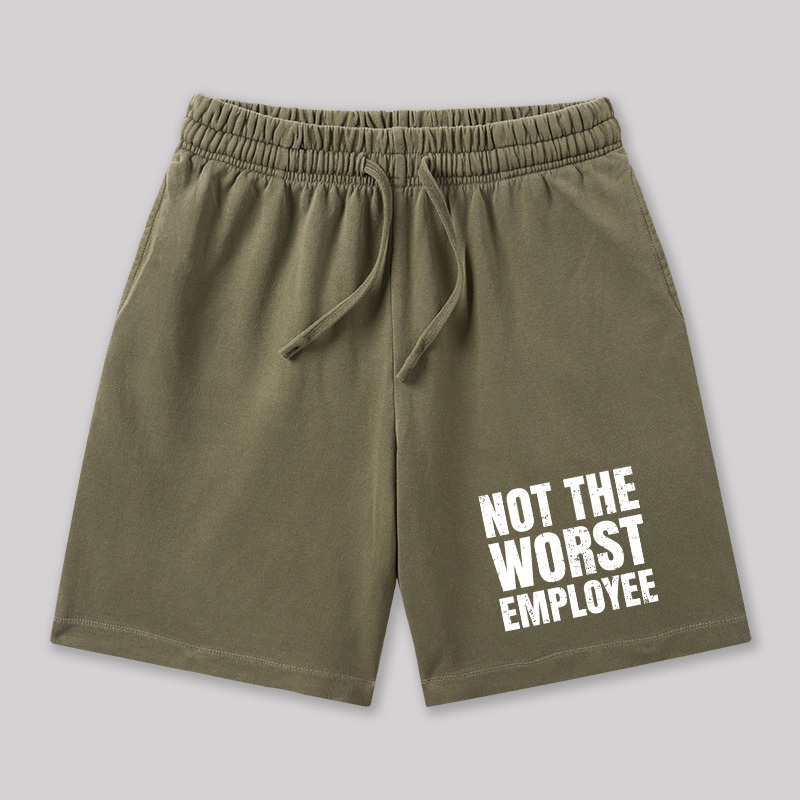Not The Worst Emplogee Geeky Washed Shorts
