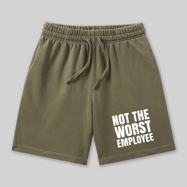 Not The Worst Emplogee Geeky Washed Shorts