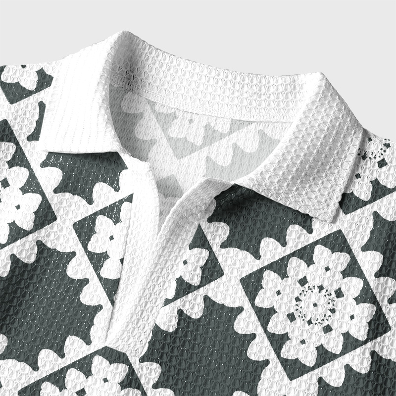 Attempted Murder Geek Crochet Polo Shirt