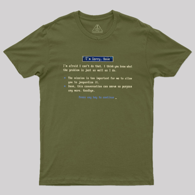 Screen of HAL Geek T-Shirt