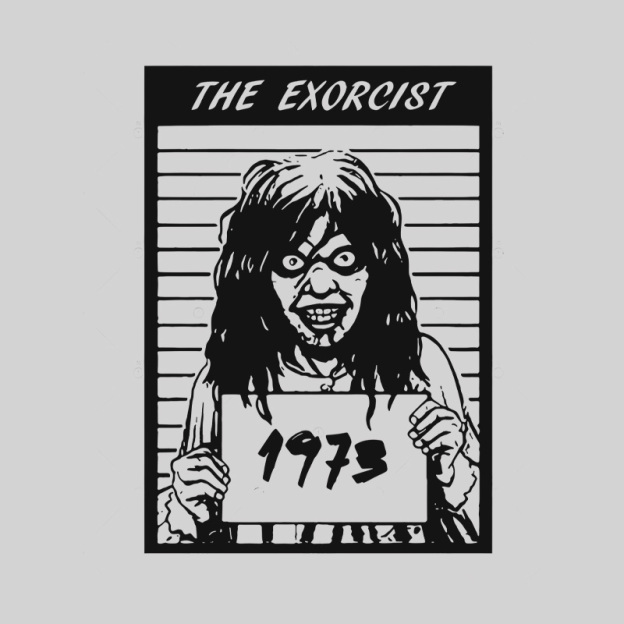 70s Cult Horror Mugshot Line Art Geek T-Shirt