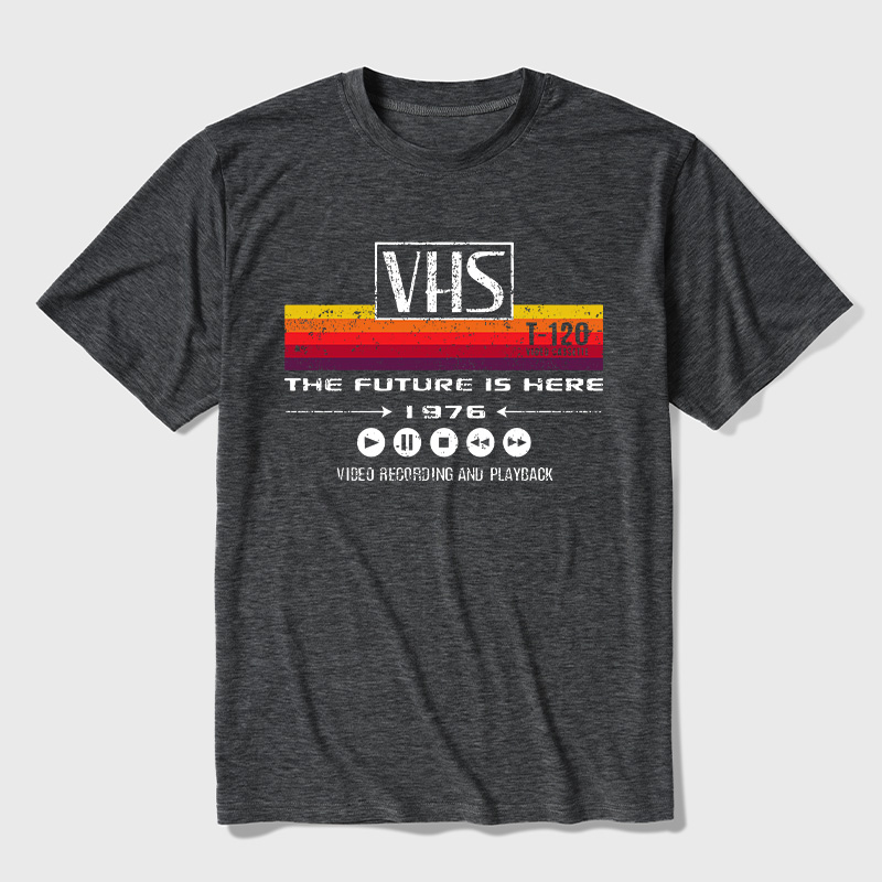VHS The Future Is Here 1976 Ultra Soft Heather Tee