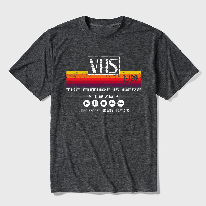 VHS The Future Is Here 1976 Ultra Soft Heather Tee