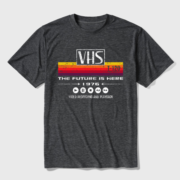 VHS The Future Is Here 1976 Ultra Soft Heather Tee