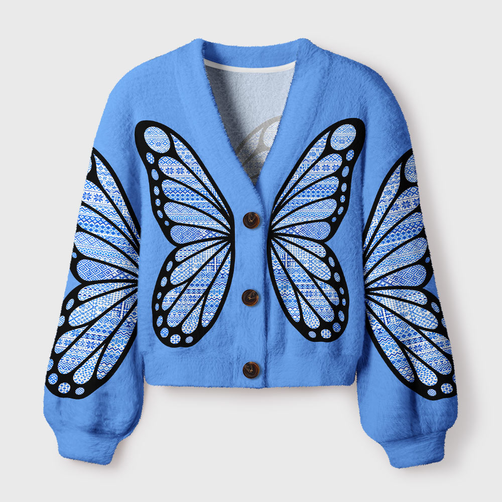 Butterfly Wings Geek Women's Cropped Cardigan-Sweater – Geeksoutfit