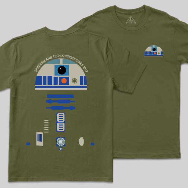 Galactic Tech Support Front and Back Printing Geek T-Shirt