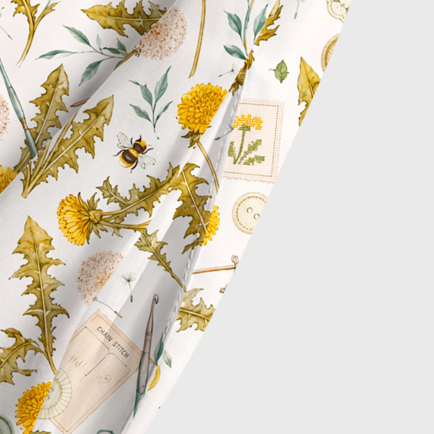 Dandelion Botanical Embroidery Seamless Geek Tiered Cami Maxi Dress