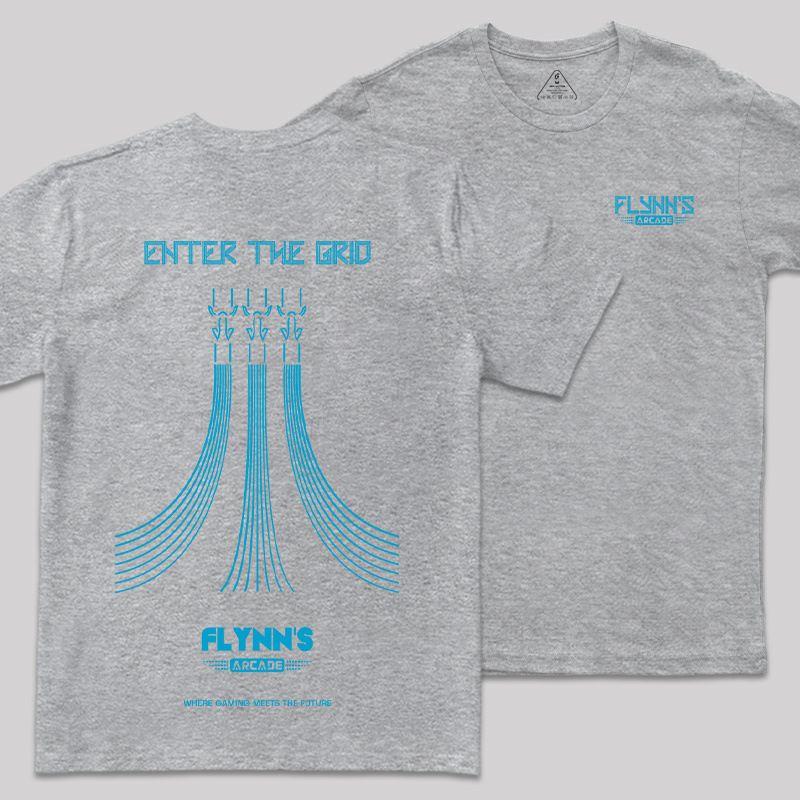 Enter The Grid Front and Back Printed Geek T-Shirt