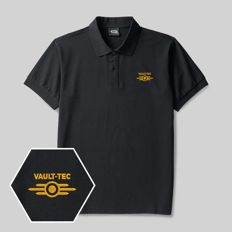 Vault Tec Geek Embroidered Polo Shirts