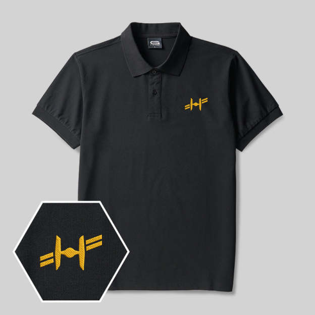 Twin Ion Engine Geek Embroidered Polo Shirts
