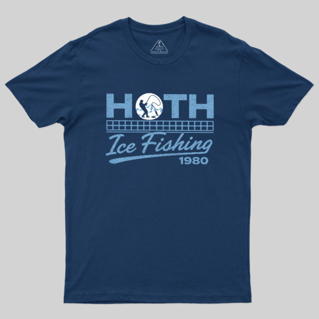 Old School Cold Wilderness Ice Fishing Geek T-Shirt