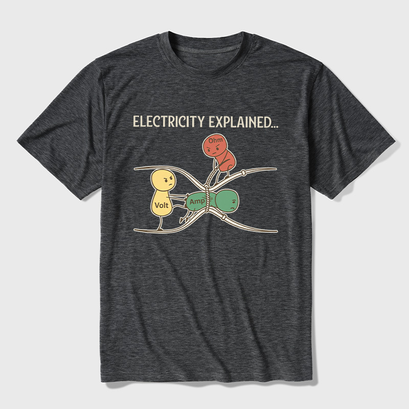 Electricity Explained Ultra Soft Heather Tee