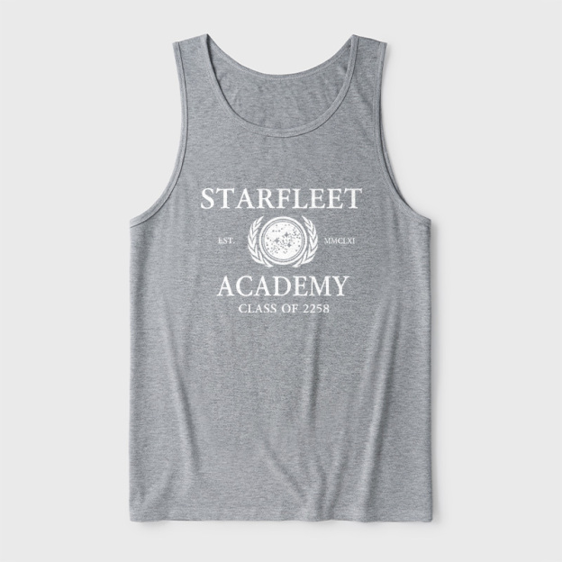 Starfleet Acadmey Class Of 2258 White Ultra Soft Heather Tank