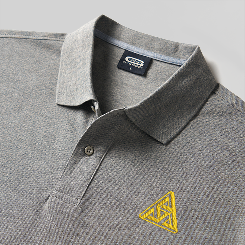 Penrose Triangle Geek Embroidered Polo Shirts